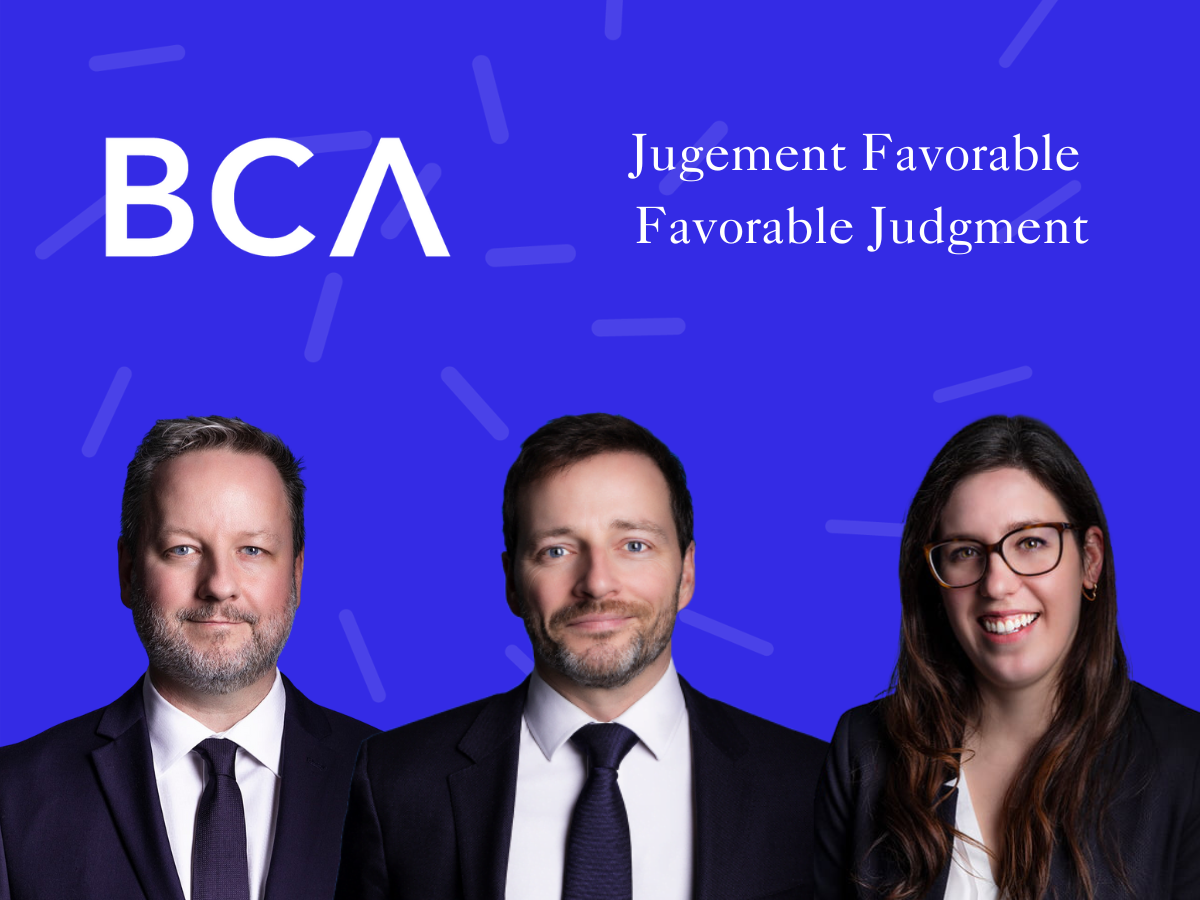 Favorable Defamation Judgment Obtained by BCA before the Québec Court of Appeal