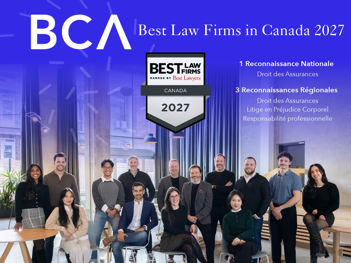 BCA reconnu parmi les Best Law Firms – Canada 2027